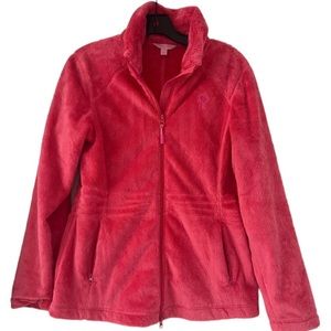 Lilly Pulitzer Pink Maddie Full Zip Fleece Jacket Small